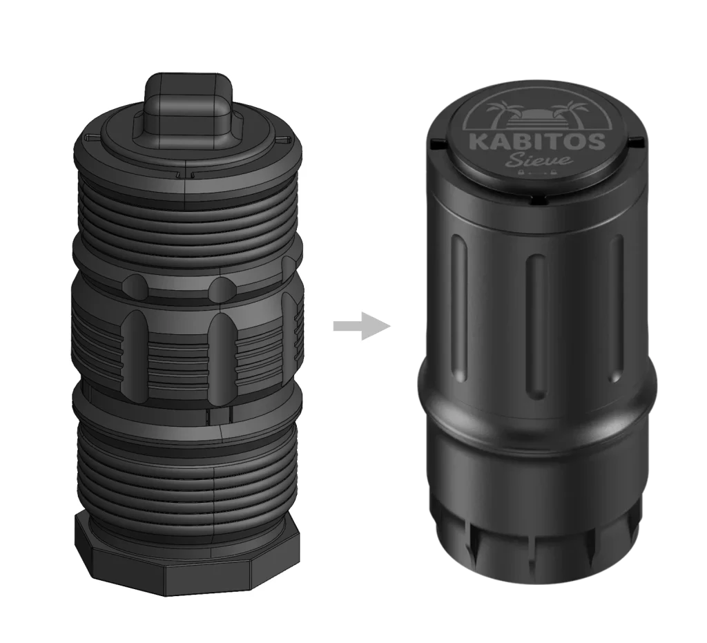 portable ashtray original and redesign 1